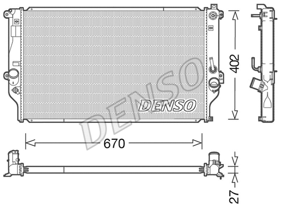 Radiator, engine cooling (DRM50092)