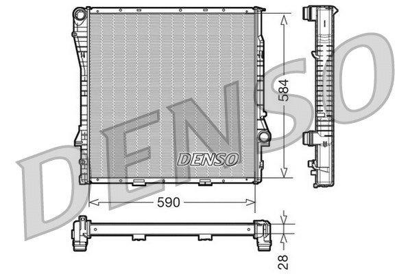 Radiator, engine cooling (DRM05115)