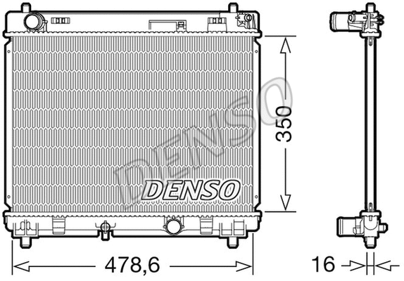 Radiator, engine cooling (DRM50104)