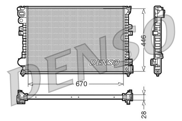 Radiator, engine cooling (DRM07050)