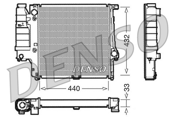 Radiator, engine cooling (DRM05038)