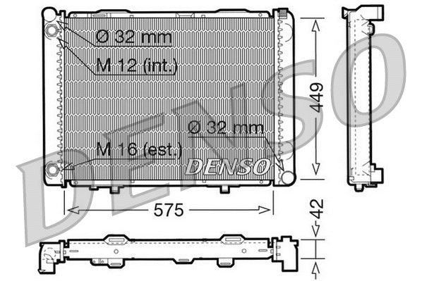 Radiator, engine cooling (DRM17069)