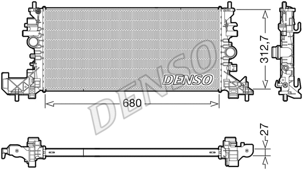 Radiator, engine cooling (DRM20118)
