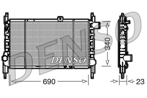 Radiator, engine cooling (DRM44003)
