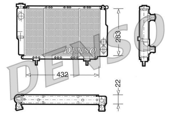 Radiator, engine cooling (DRM23061)