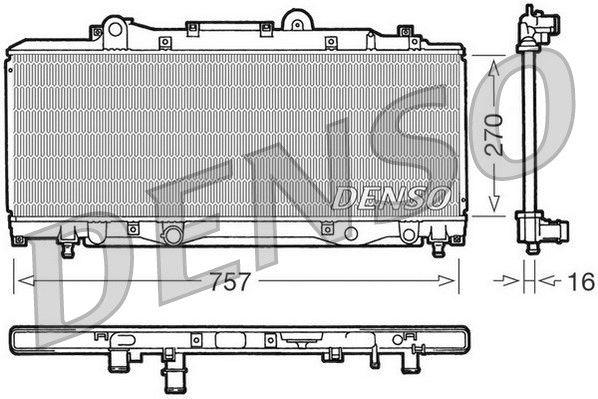 Radiator, engine cooling (DRM13002)