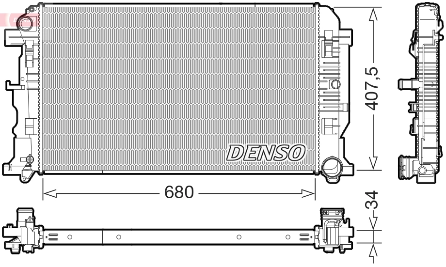 Radiator, engine cooling (DRM32053)