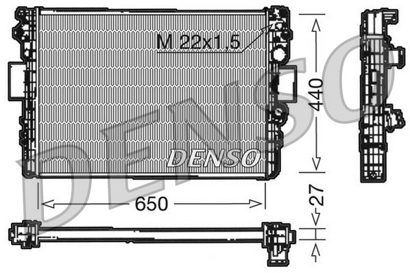 Radiator, engine cooling (DRM12003)