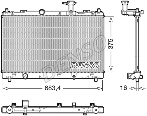 Radiator, engine cooling (DRM47038)