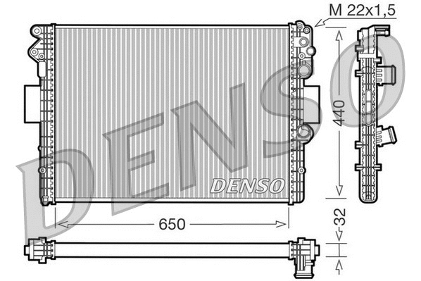 Radiator, engine cooling (DRM12001)