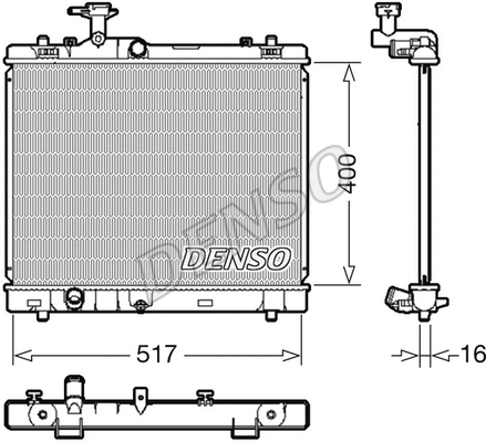 Radiator, engine cooling (DRM47032)