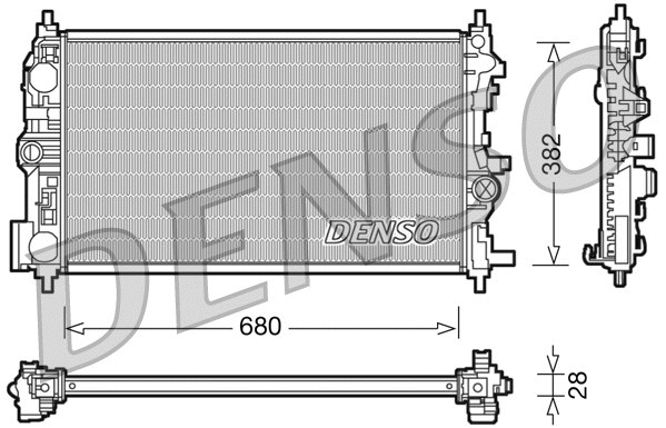 Radiator, engine cooling (DRM20078)