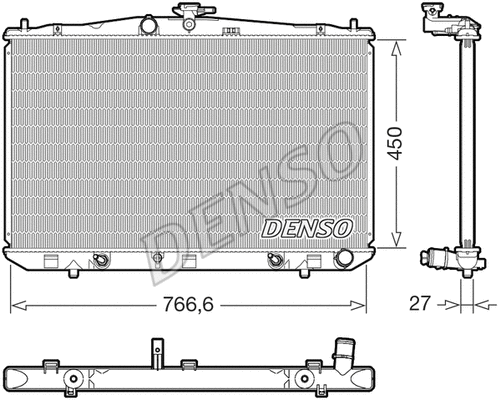 Radiator, engine cooling (DRM51017)
