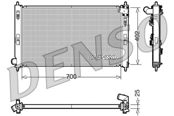 Radiator, engine cooling (DRM45032)