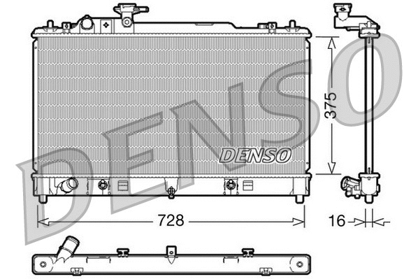 Radiator, engine cooling (DRM44021)