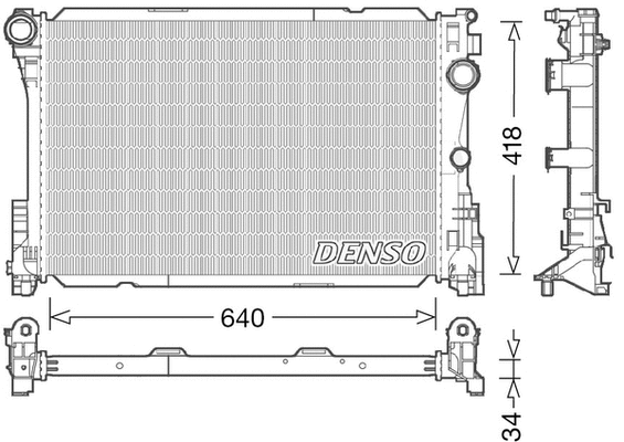 Radiator, engine cooling (DRM17049)
