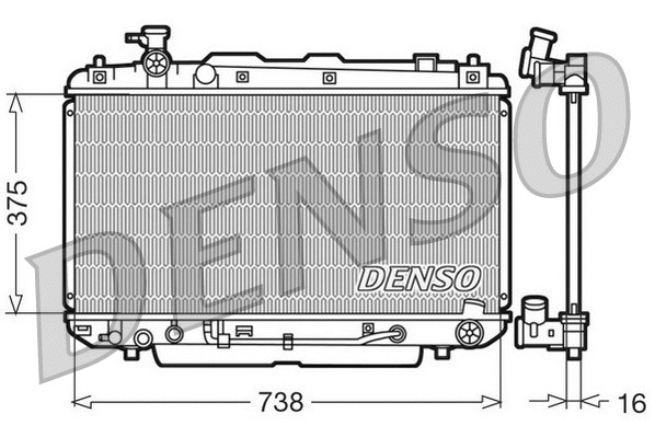 Radiator, engine cooling (DRM50022)