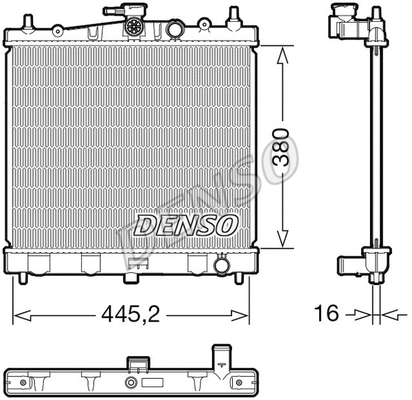 Radiator, engine cooling (DRM46067)