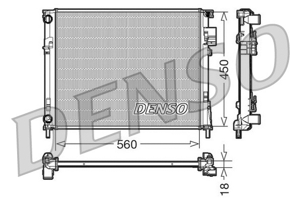 Radiator, engine cooling (DRM23095)