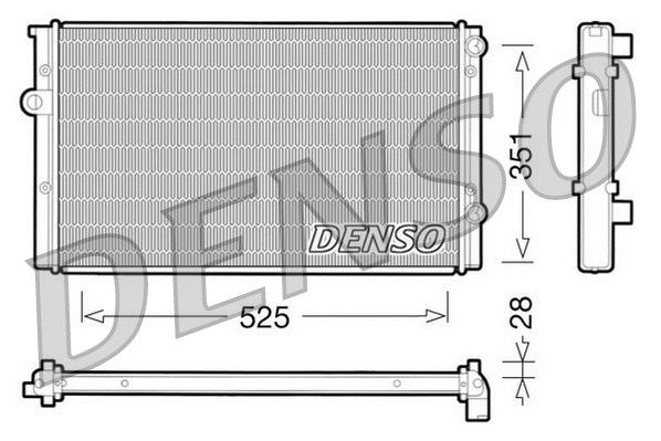 Radiator, engine cooling (DRM32028)
