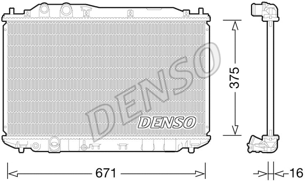 Radiator, engine cooling (DRM40028)