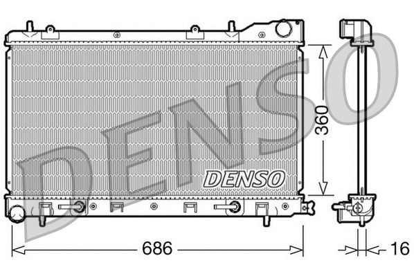 Radiator, engine cooling (DRM36001)