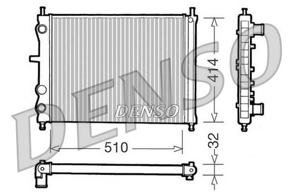 Radiator, engine cooling (DRM09020)