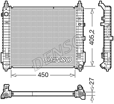 Radiator, engine cooling (DRM46071)