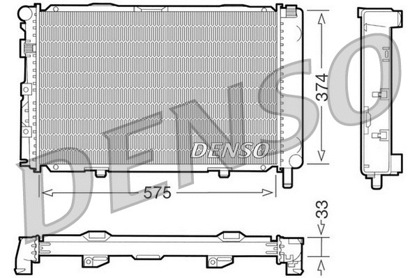 Radiator, engine cooling (DRM17064)