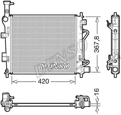 Radiator, engine cooling (DRM43007)