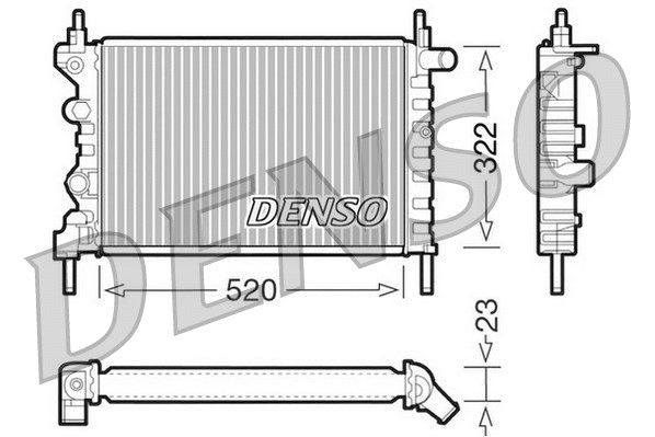 Radiator, engine cooling (DRM20031)