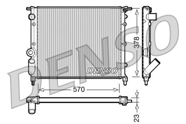 Radiator, engine cooling (DRM23013)