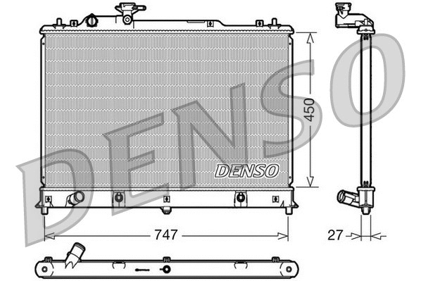 Radiator, engine cooling (DRM44025)