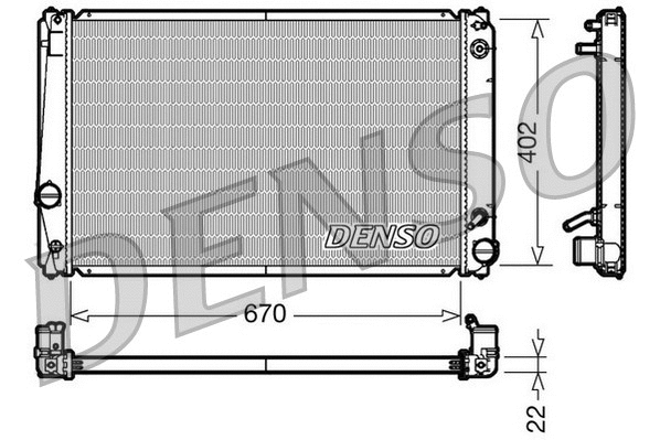 Radiator, engine cooling (DRM50052)