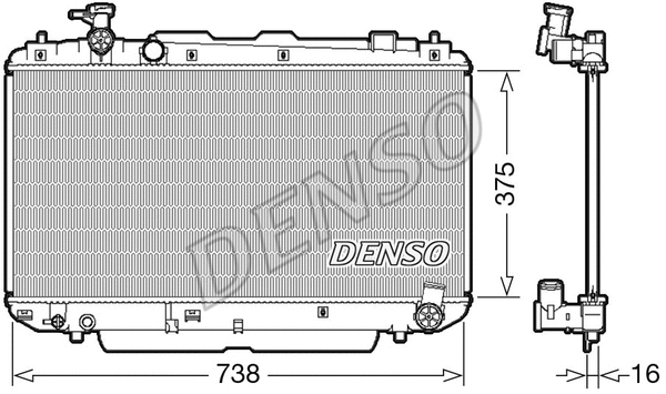 Radiator, engine cooling (DRM50083)