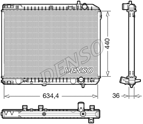 Radiator, engine cooling (DRM43008)