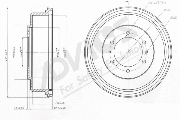 Brake Drum (D7R019)