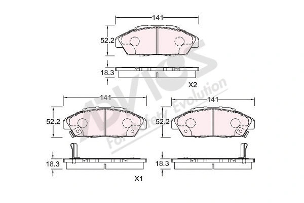 Brake Pad Set, disc brake (C1N126)