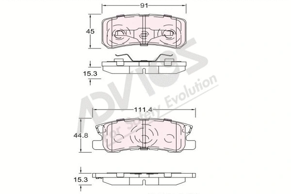 Brake Pad Set, disc brake (D2N096)