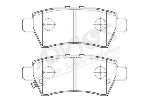 Brake Pad Set, disc brake (B2N244Y)