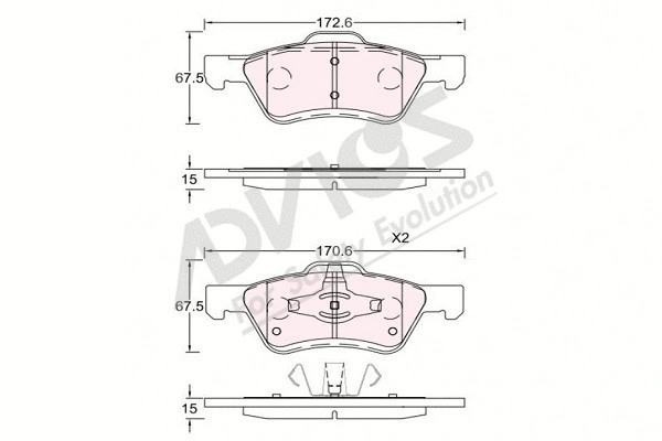 Brake Pad Set, disc brake (K1N011)