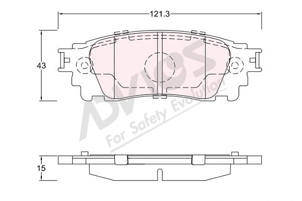 Brake Pad Set, disc brake (A2N287)