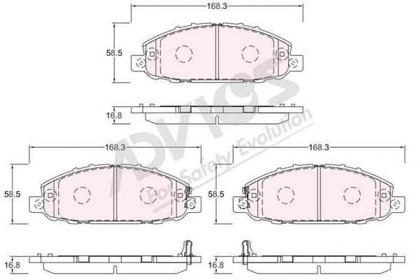Brake Pad Set, disc brake (B1N067)