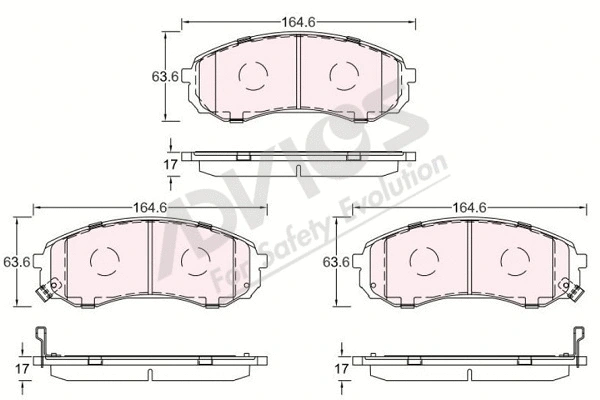 Brake Pad Set, disc brake (R1N044)