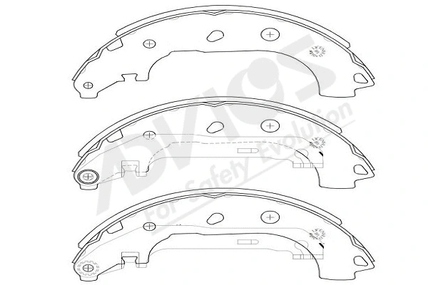 Brake Shoe Set (E8N007Y)