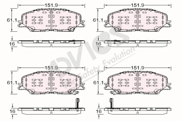 Brake Pad Set, disc brake (J1N042)