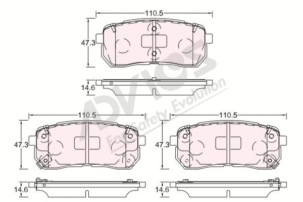 Brake Pad Set, disc brake (R2N045)