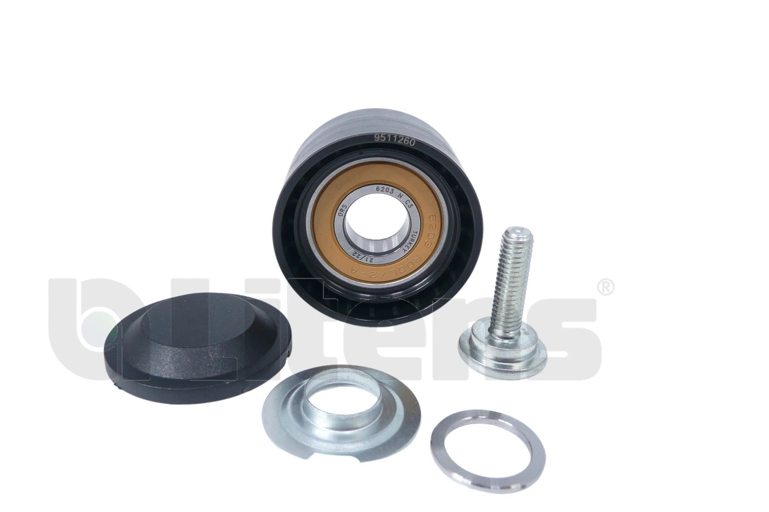 Deflection/Guide Pulley, V-ribbed belt (9511260)