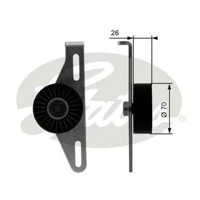 Tensioner Pulley, V-ribbed belt (38484)