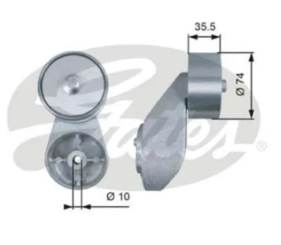 Deflection/Guide Pulley, V-ribbed belt (T36501)